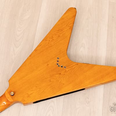 1978 Greco FV-900 Flying V Vintage Guitar Natural w/ Case, Japan Fujigen, Rocket Roll Sr image 14