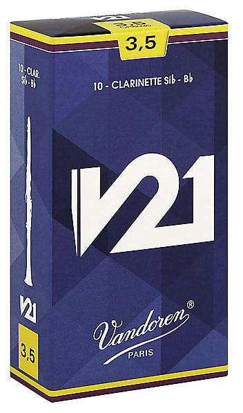 Vandoren V21 Bb Clarinet Reeds Strength 3.5 (Box of 10) image 1
