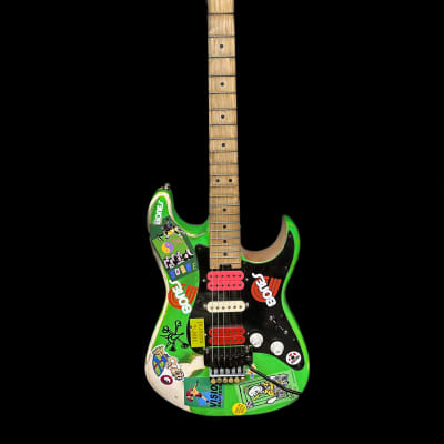 Charvel Pro Mod Steve Vai style Green Meanie - Green, White with