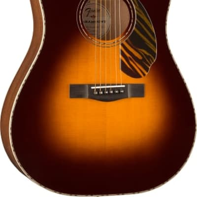 Fender PD-220E Dreadnought Acoustic Guitar. Ovangkol Fingerboard, 3-Color Vintage Sunburst image 4