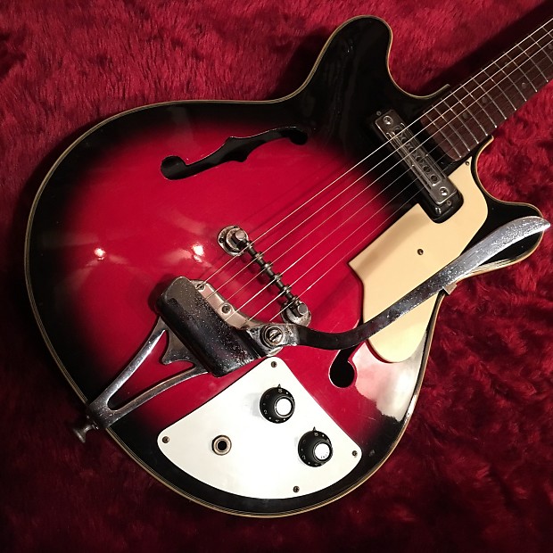 公式ファッションブランド通販サイト 1960s EP-1L Teisco MIJ Sunburst Red Dark body Hollow Vintage ギター