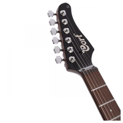 Cort G300PROBK G300 Pro Series Double Cutaway Solid Maple Top Roasted Maple Neck 6-String Electric Guitar image 5