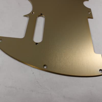 Brushed Gold Anodized Aluminum Tele Pickguard Fits Fender Telecaster - USA Made image 4