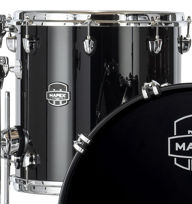 Mapex Saturn Evolution 18x16" Piano Black Lacquer w/Chrome Reverb