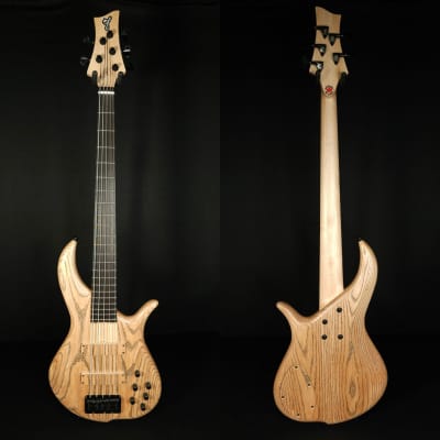 F Bass BN5 5 String Bass 2-Piece Natural Ash Body Ebony Fingerboard image 3