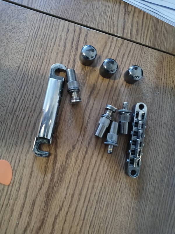 ESP LTD Locking bridges, and Volume Knobs Black Chrome Reverb