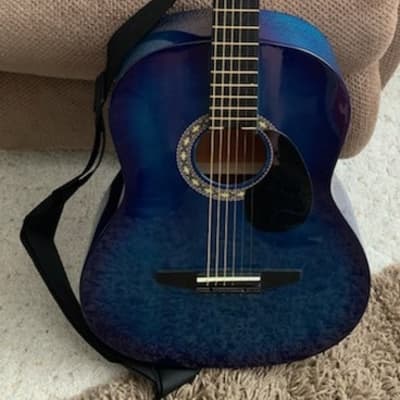 Rogue Starter Acoustic Guitar Blue Burst w/ Gig Bag & Strap for sale