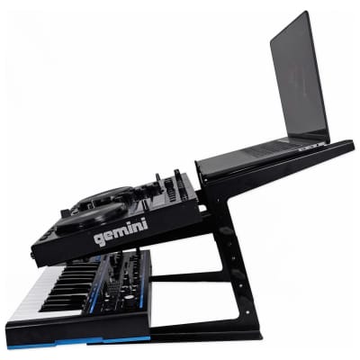 Samson Graphite M25 25-Key USB MIDI Keyboard Controller+Dual Shelf Studio Stand image 7