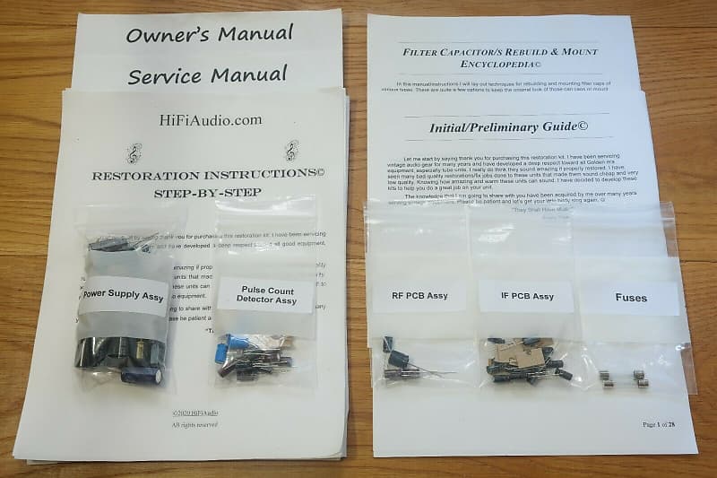 Kenwood KT-917 restoration kit filter capacitor repair rebuild fix  			