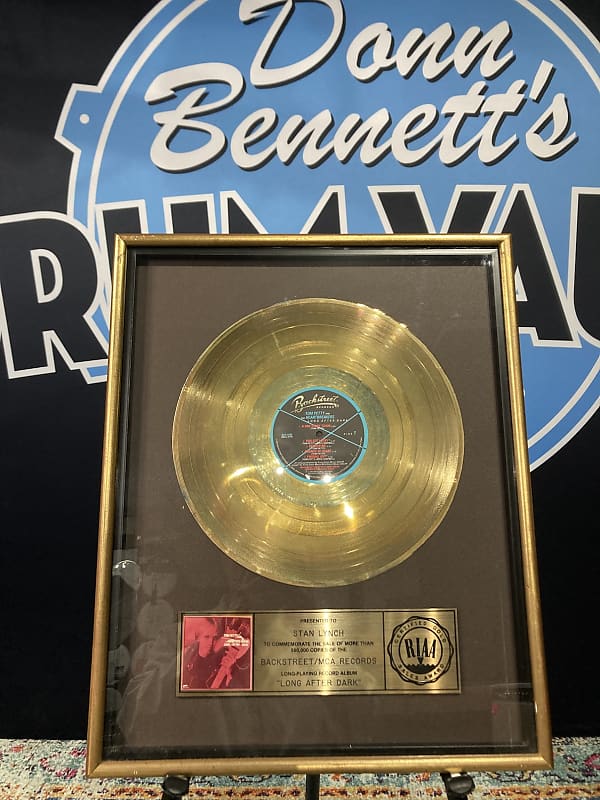 Stan Lynch Tom Petty and The Heartbreakers, RIAA, Long After Dark Gold Record (#19) image 1