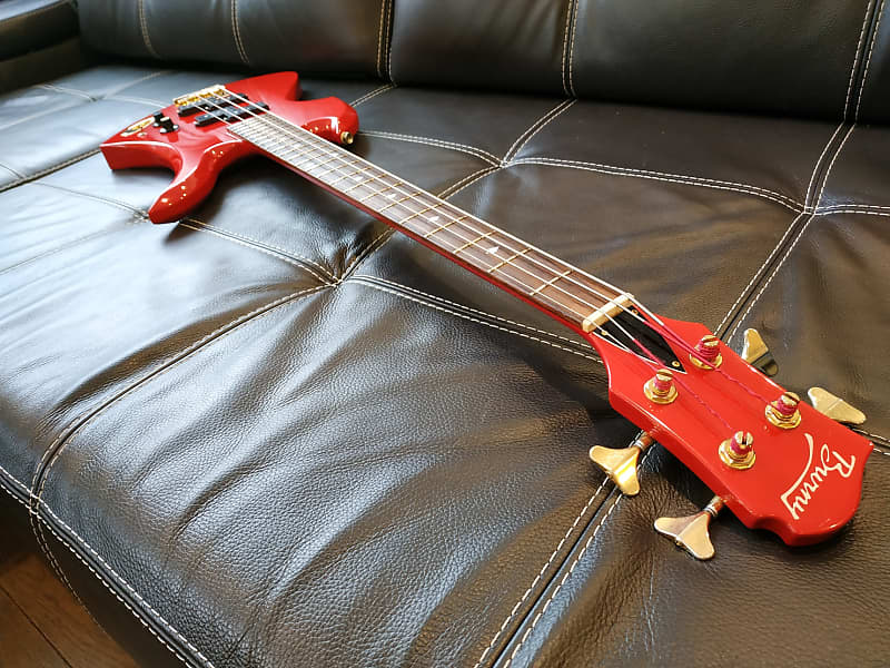 Burny MB-95Y Mockingbird 1990s Apple Red | Reverb