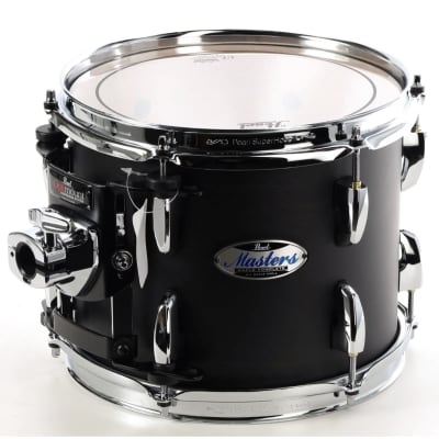Pearl Masters 10x8 Maple Complete Tom Shell in Black Satin Stain; 10” diameter X 8” depth image 12