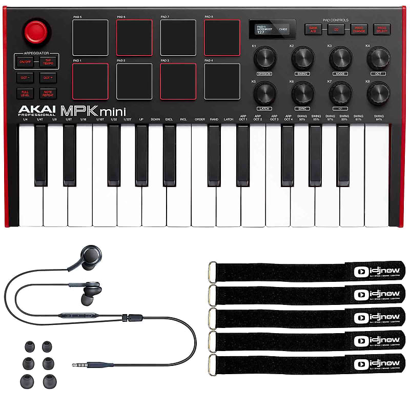 Akai MPK Mini MK3 25-Key Compact USB Keyboard & Pad Controller w Software & Ear image 1
