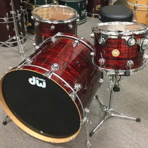 DW 20x24, 10x13, 16x16 Collector's Series drum set  2007 Red Onyx image 5