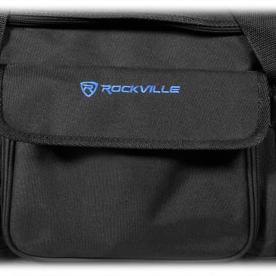 Rockville RPG082K Dual 8" Portable PA System w/Bluetooth+Mic+Stands+Cables+Bags image 12