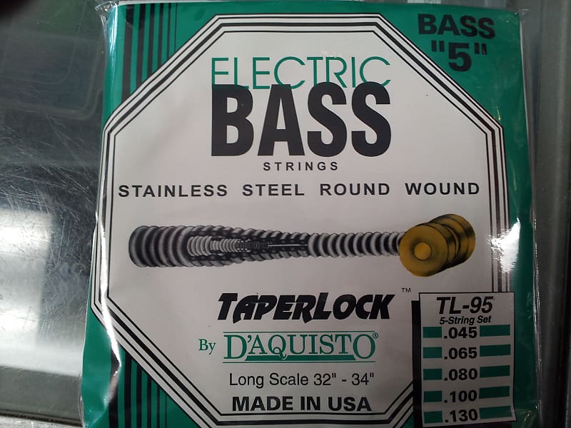 D'aquisto Stainless Steel Electric Basss Strings - 5 string Bass image 1