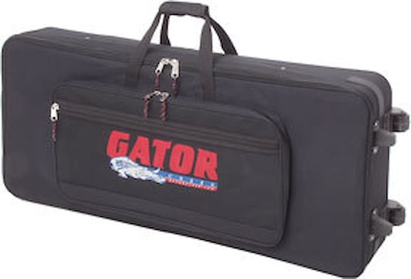 Gator 76 Note Lightweight Keyboard Case on Wheels. 51.5" x 18" x 6.25", GK-76 image 1
