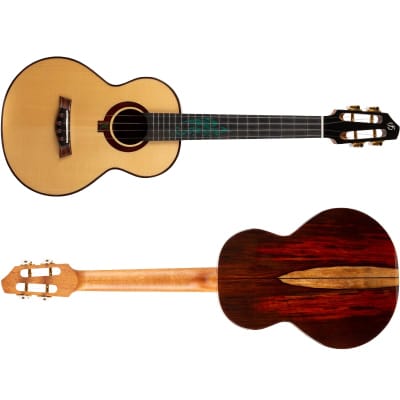 Flight A10 SC Cocobolo Dragon 10th Anniversary Tenor Ukulele New - Solid Engelmann Spruce image 5