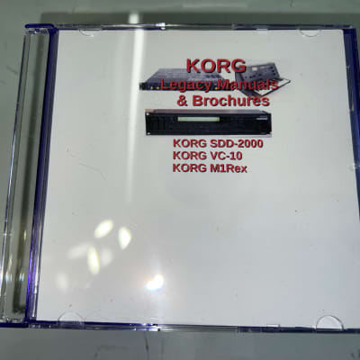 KORG Legacy Manuals/Brochures (M1Rex/SDD-2000/VC-10) Mac/PC DVD
