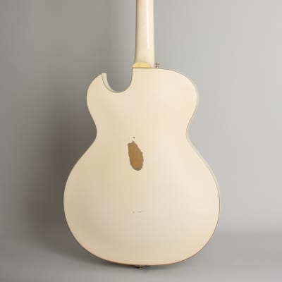 Guild  Starfire III White Thinline Hollow Body Electric Guitar (1964), ser. #28965, original black hard shell case. image 2