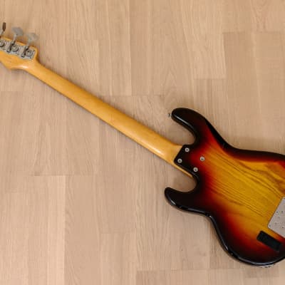 1990s Moon PGM Custom StingRay-Style Electric Bass Guitar Sunburst Active Preamp w/ Bartolini, Japan image 12