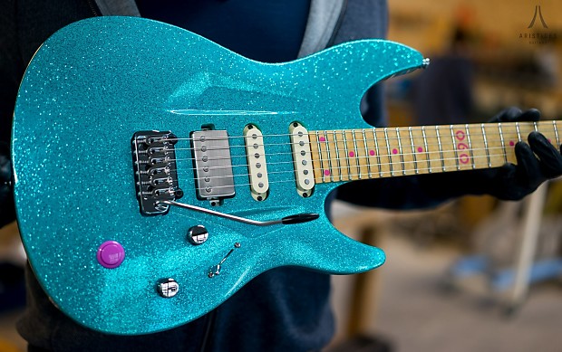 Aristides 060 2017 HSS Aqua Sparkle With Pink Inlays + Pink