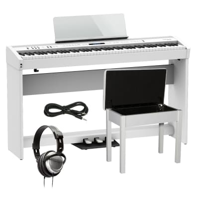 Roland FP-60X Digital Piano - White COMPLETE HOME BUNDLE