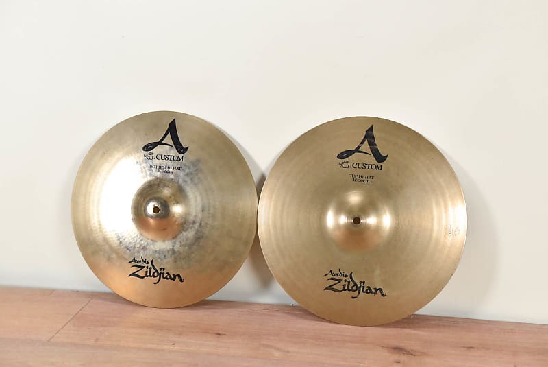 Zildjian 14-inch A Custom Hi-Hat Cymbals (church owned) CG000J5