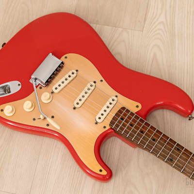 1959 Fender Stratocaster Vintage Guitar Pre-CBS, Matador Red Lacquer (Riggio) w/ Tweed Case image 8