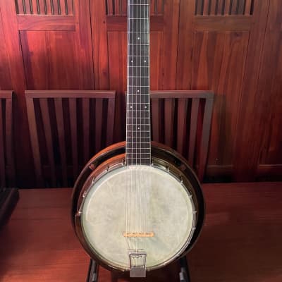 Weymann Mahogany Resonator Guitar Banjo w/ Pop-Off Resonator 1930 image 1