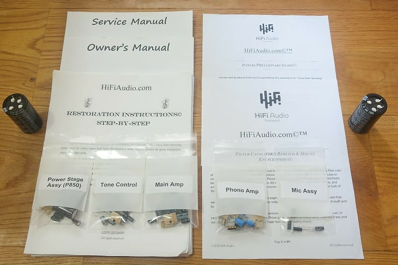 Marantz 1122DC restoration kit filter capacitor repair rebuild fix  			