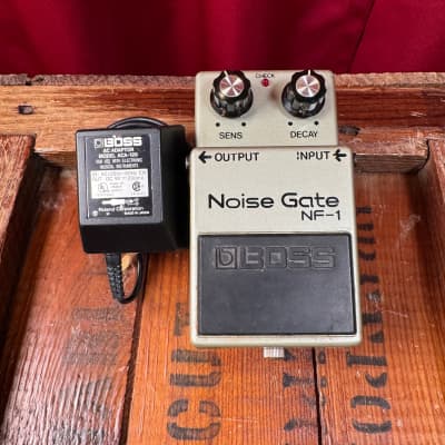 1980s Boss NF-1 Noise Gate Pedal Silver Screw Long Dash w/ Power Supply for sale