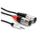 Hosa Technology 6' REAN 3.5mm TRS to Dual XLR3M 24 AWG Pro Stereo Breakout Cable