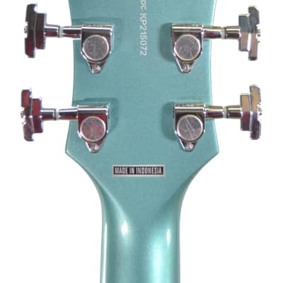 D'Angelico Premier DC DAPDCOTCSCB Double Cutaway Semi Hollow Electric Guitar 2022 Ocean Turquoise image 4