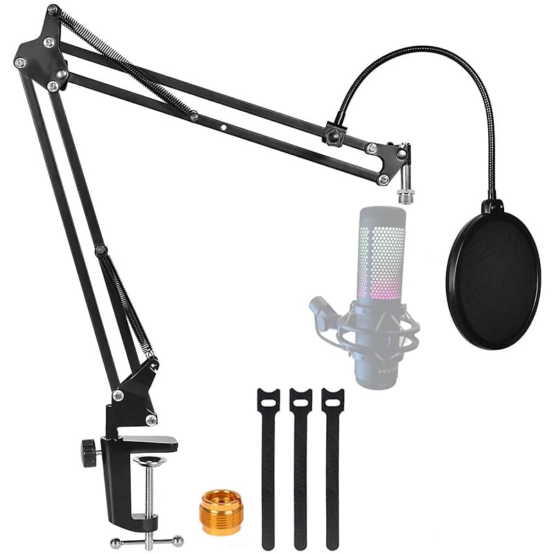 Quadcast Boom Arm - Heavy Duty Adjustable Suspension Microphone Mic Stand  Compatible With Hyperx Quadcast S Usb Condenser Gaming Microphone 
