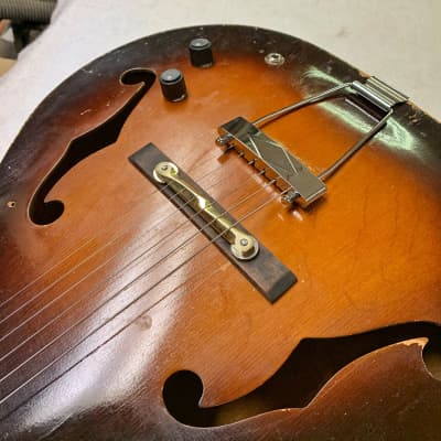 Kay Archtop 1950s Professional Rebuild Handwound Gold Foil Low Action Easy Player Big Boy Body image 8