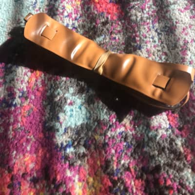Unknown Vintage guitar strap 50’s-70’s Tan light brown for sale