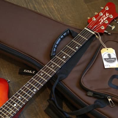 MINTY! Joe Bochar Guitars JBG Supertone 2 Solidbody Guitar Cherry Sunburst + Gig Bag (4981) image 3