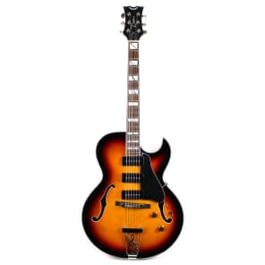 Used Dean Palomino Hollow Body Archtop Electric Guitar Sunburst image 2