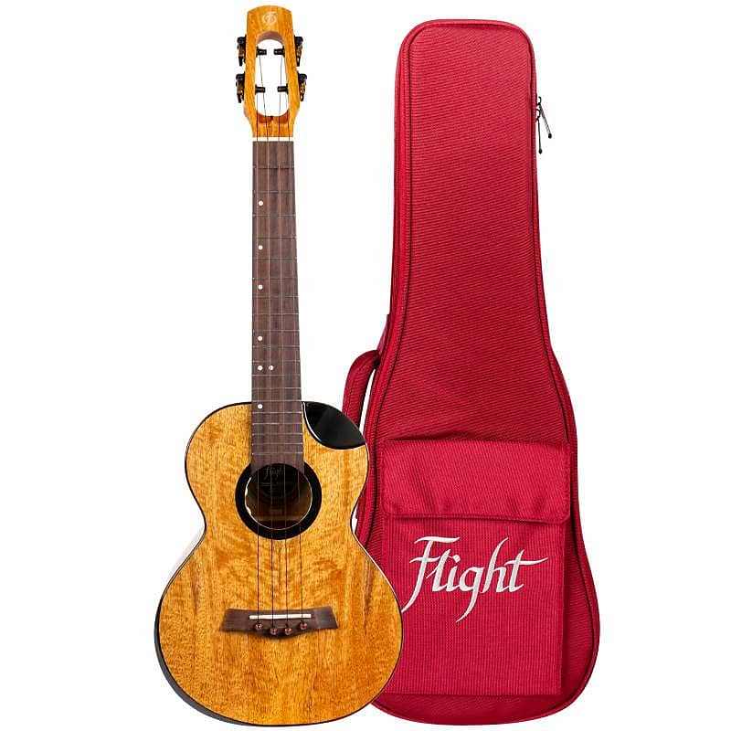 Flight Fireball EQ-A Tenor Ukulele New - solid mango body with dyed maple appointments image 1