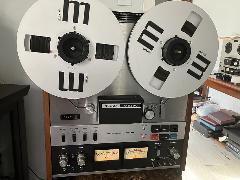 PLEASE READ!! TEAC A-6300 1/4 4-Track 10.5 inch Auto Reverse Reel to Reel  Tape Deck Recorder 1970s - Silver