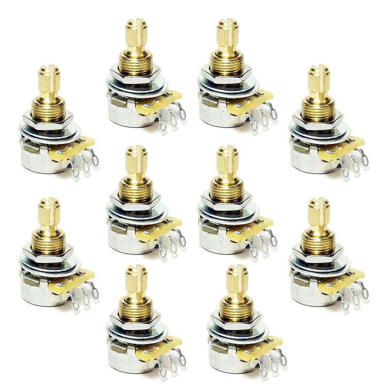(10) Count Bulk CTS 250k Audio Mini Potentiometers Volume Reverb