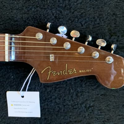Fender Malibu Player Acoustic-Electric Guitar Natural 4lbs image 5