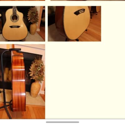 Mirko Matic (handmade) Steel String Acoustic Guitar With Fishman Pick Up .(can be removed) attached Inside. (  Lacquered  Natural image 3