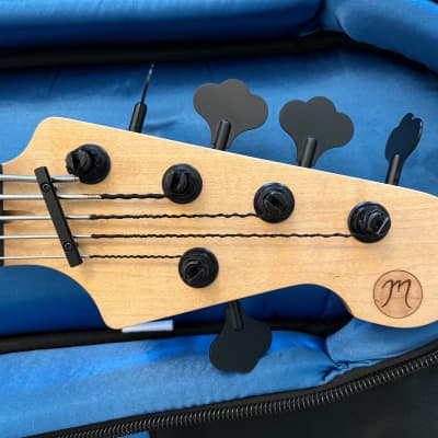 2015 Muckelroy Muck J5 Fretless Bass Natural Custom USA 5 String w/ RBX Gig Bag (9lbs) image 13