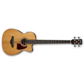 Ibanez AVCB9CE-NT Solid Sitka Spruce/Mahogany Grand Concert Acoustic/Electric Bass Natural High Gloss