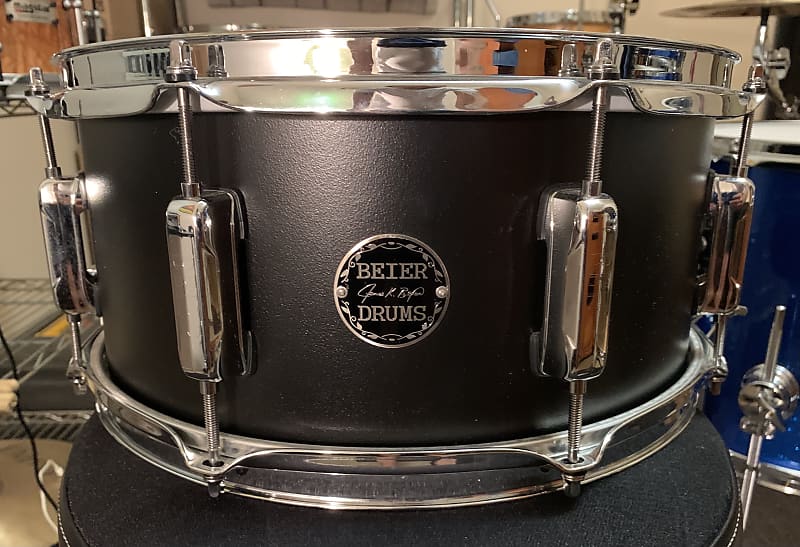 Beier Drums 6.5x14 8 lug 1.5mm straight steel snare drum with Reverb