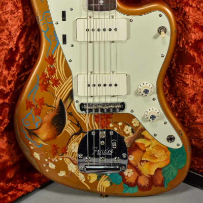 New Guardian Hand Painted Guitars "Golden Orient" Jazzmaster w/HSC image 2