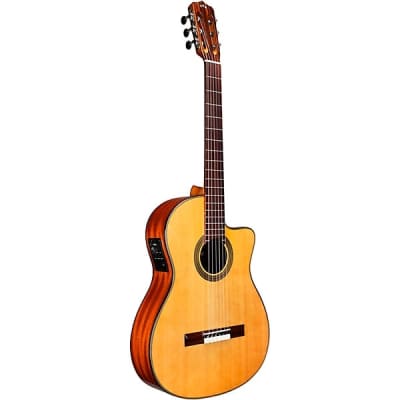 Cordoba Fusion 12 Natural Cedar Top Classical Acoustic-Electric Guitar Natural image 10