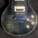 Vintage V100TBK Reissue Trans Black Flame Top Les Paul Style Electric Guitar B Stock